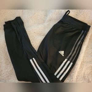 Adidas Women's Black Joggers with White Stripes